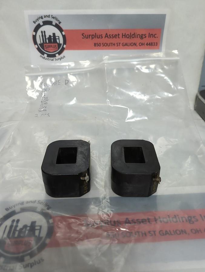 Used SQUARE D,1707,COIL 110V 50HZ LOT OF 2 PRE-OWNED