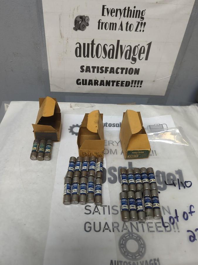 COOPER BUSSMANN,FNA-4/10,FUSETRON 4/10 AMP FUSE LOT OF 23 NOS