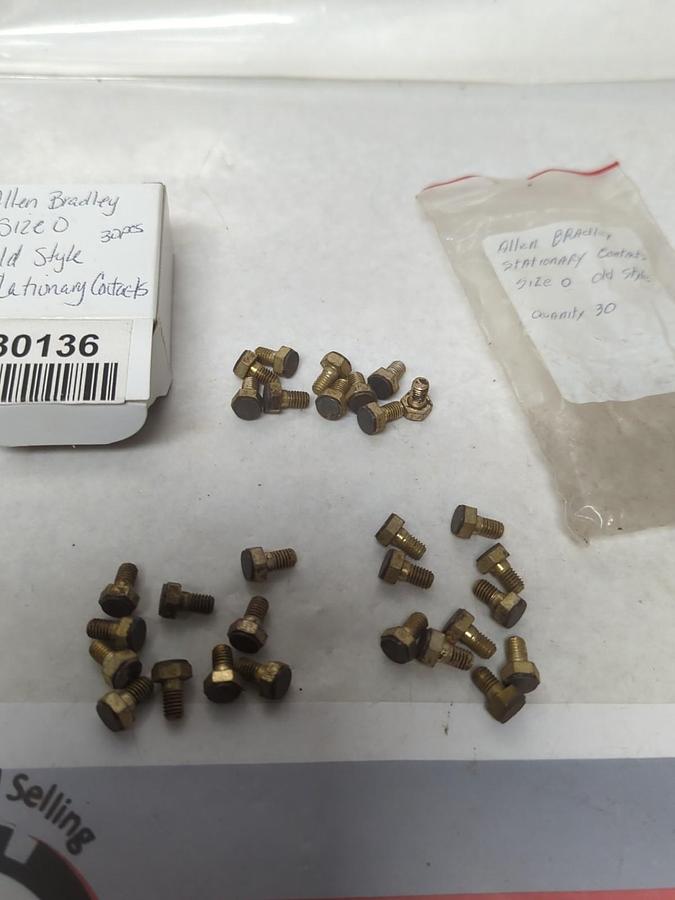 Used ALLEN-BRADLEY,SIZE 0,OLD STYLE STATIONARY CONTACTS LOT OF 30 NOS