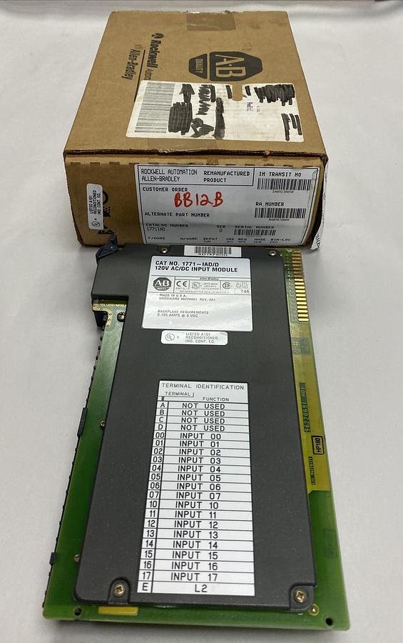 Used Allen-Bradley,1771-IAD,Ser D 120V AC/DC Input Module Refurbished