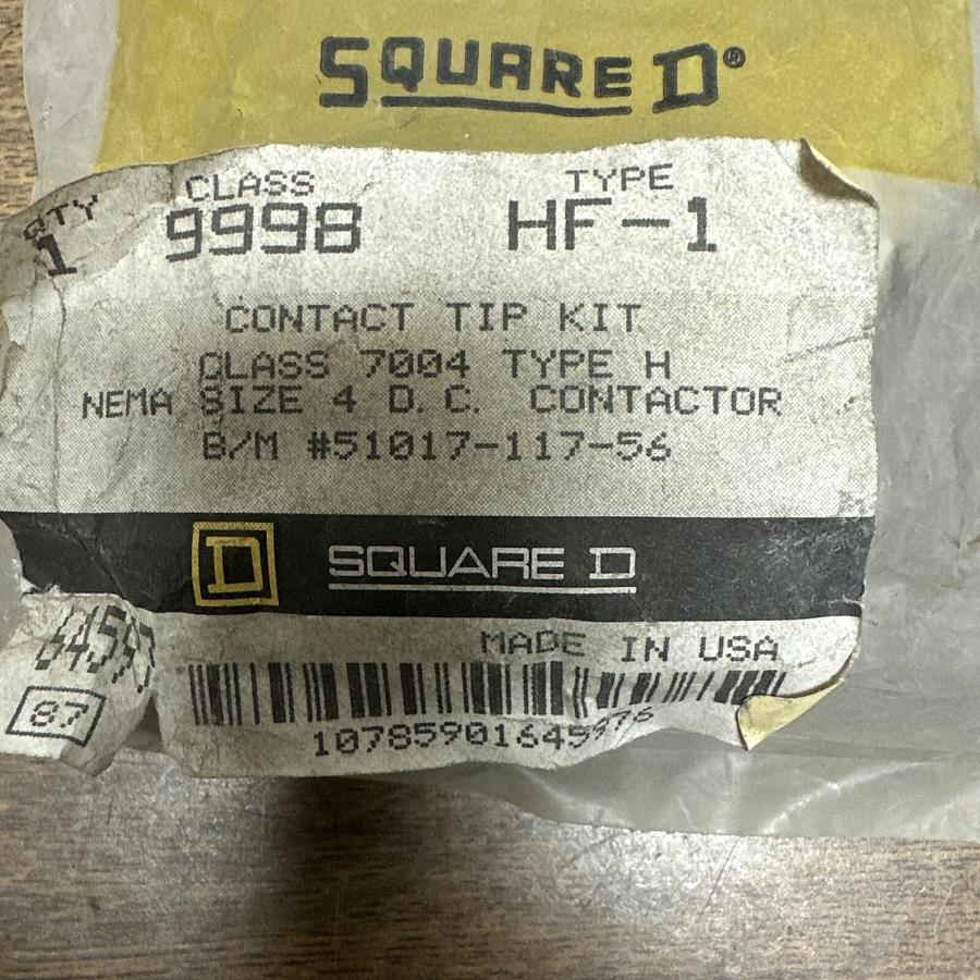 Square D,9998 HF-1,Size 4 Contact Tip Kit NOS