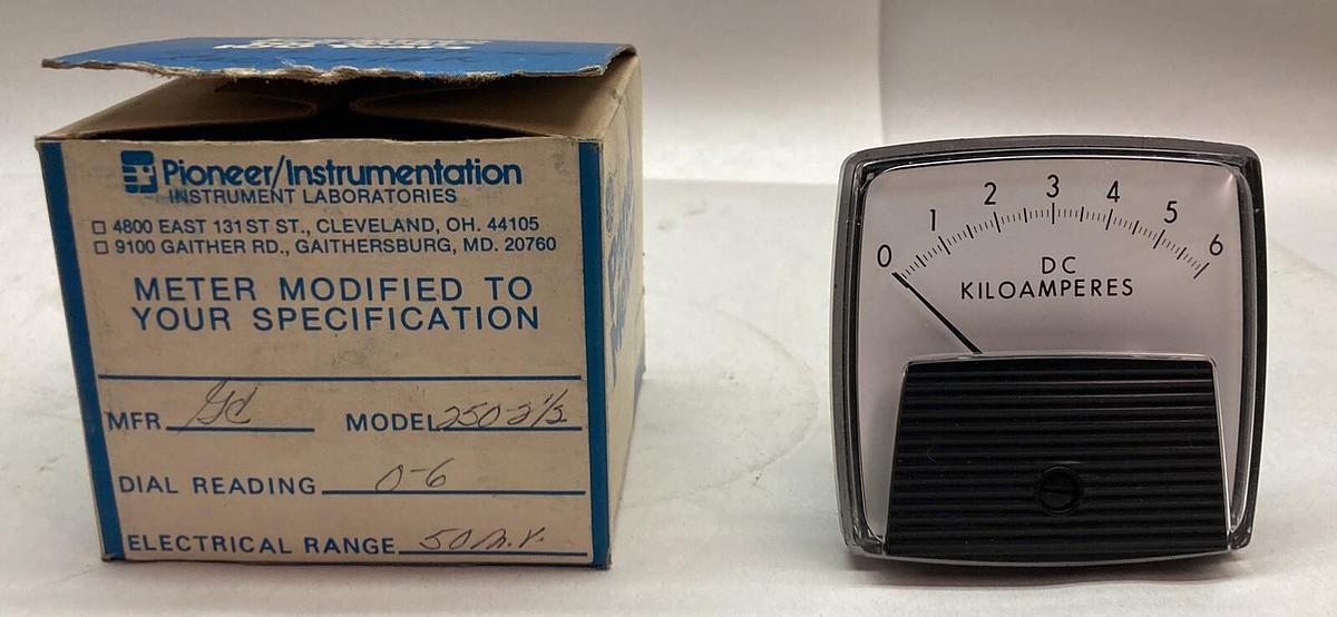 Used General Electric,0-6,DC Kiloamperes Gauge Filter