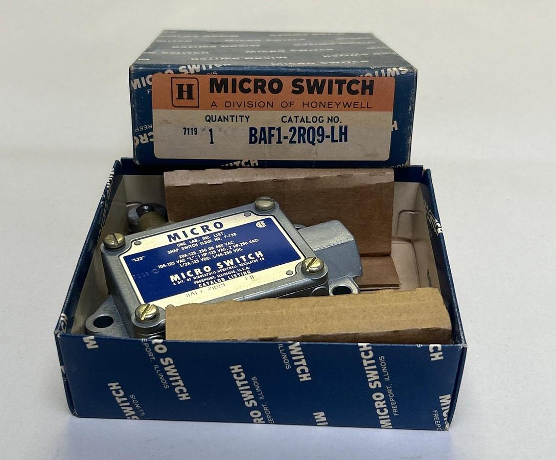 Used HONEYWELL MICRO SWITCH,BAF1-2RQ9-LH,LIMIT SWITCH NOS