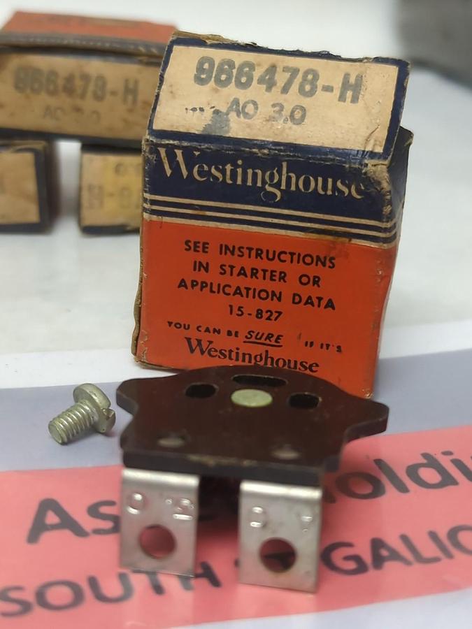 WESTINGHOUSE,966 478-H,OVERLOAD THERMAL HEATER RELAY LOT OF 6 NOS