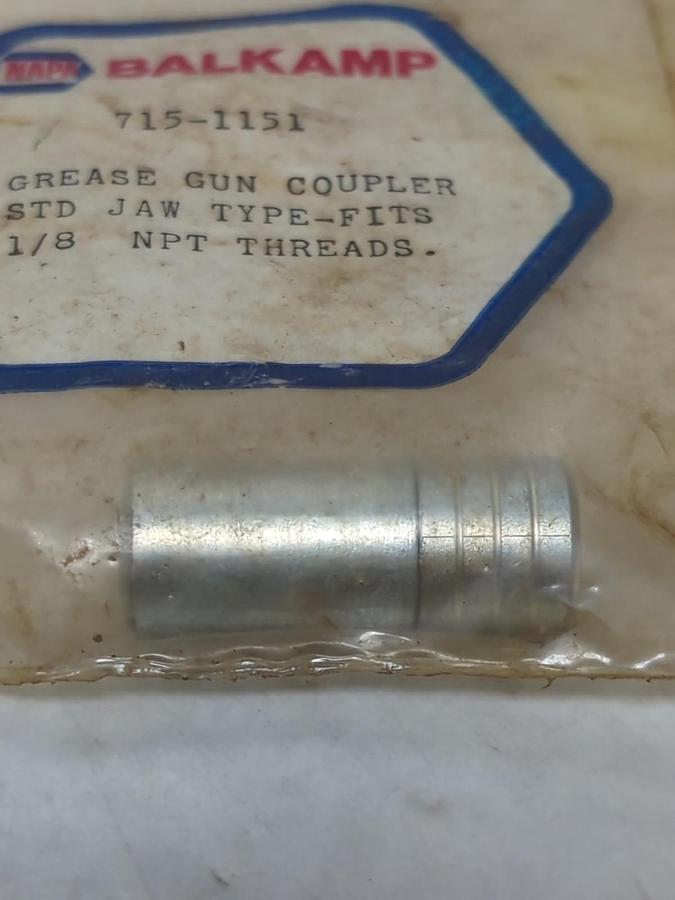 NAPA,715-1151,GREASE GUN COUPLER 1/8 INCH NPT LOT OF 3 NOS