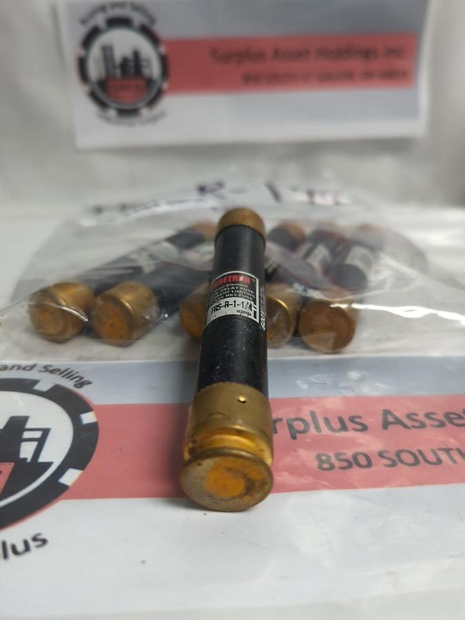 Used COOPER BUSSMANN,FRS-R-1-1/4,FUSETRON 1-1/4 AMP FUSE LOT OF 6 PRE-OWNED