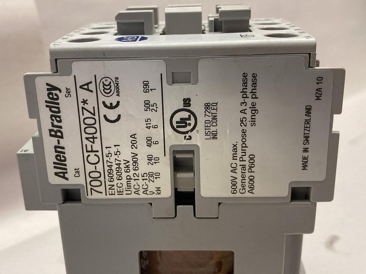 Allen-Bradley,700-CF400Z,Control Relay Ser A 600Vac 50/60Hz 20A