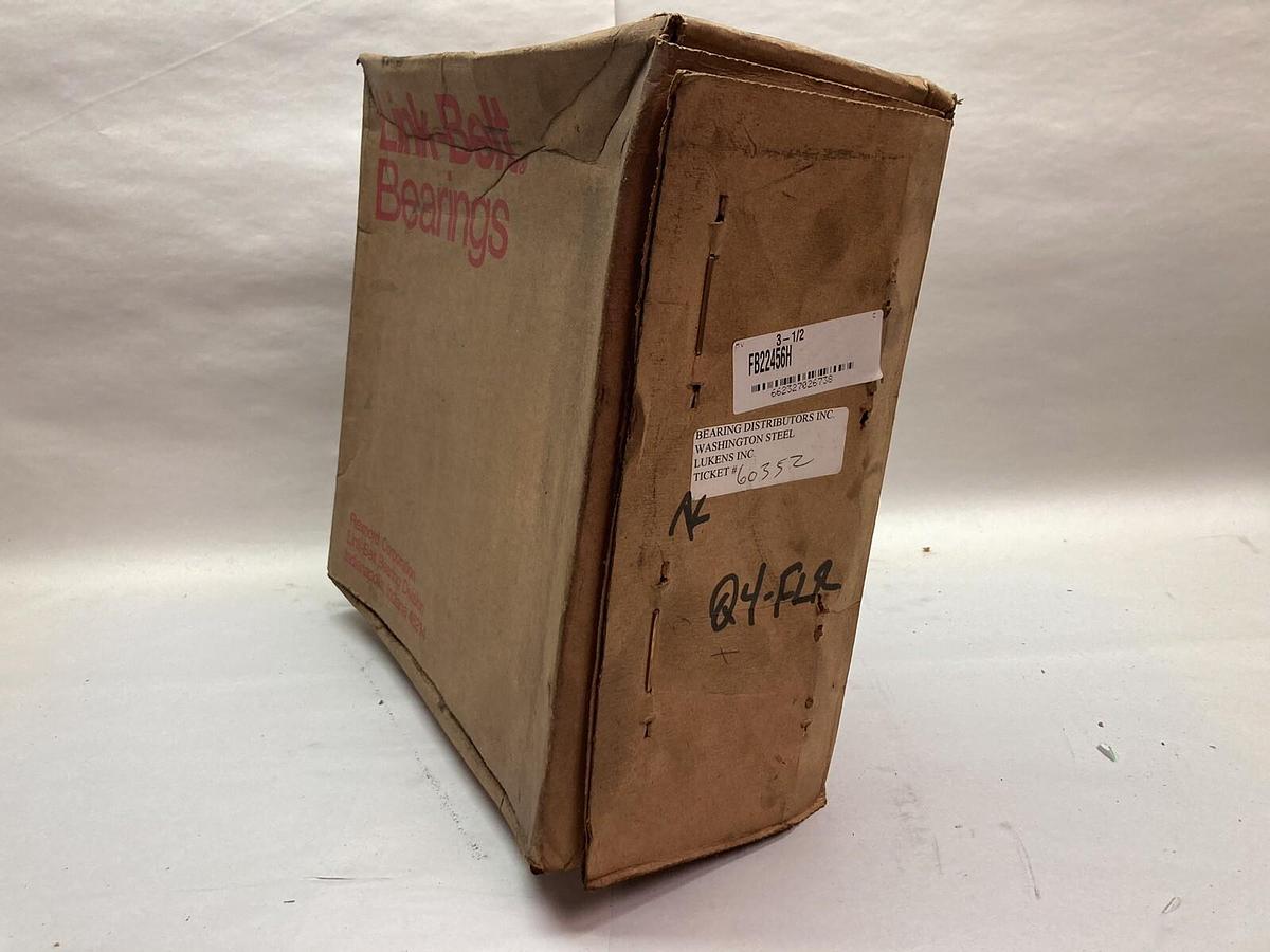 Used Link-Belt,FB22456H,Flange Roller Bearing 3-1/2 Inch