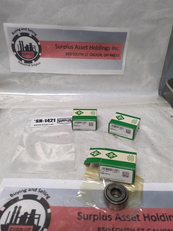 INA,NATR12,CROWNED YOKE ROLLER 32X12X14MM LOT OF 3 NOS