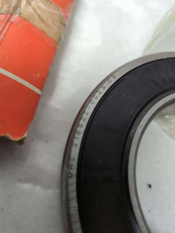 MRC,216-SZZ/0023,DEEP GROOVE BALL BEARING RUBBER SEALED NOS
