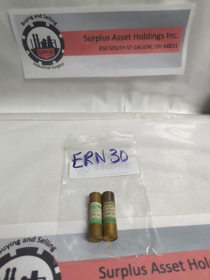 ECONOMY,ERN-30,RENEWABLE 30 AMP FUSE LOT OF 2 PRE-OWNED