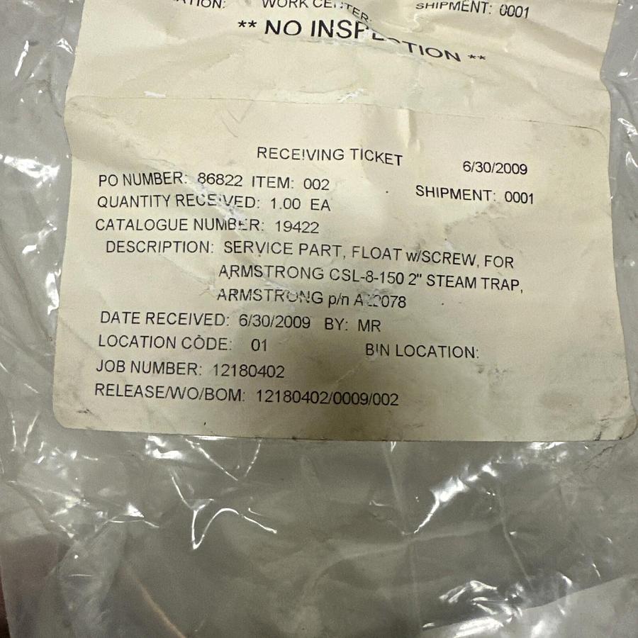 Used Armstrong,A22078,2" Float Kit