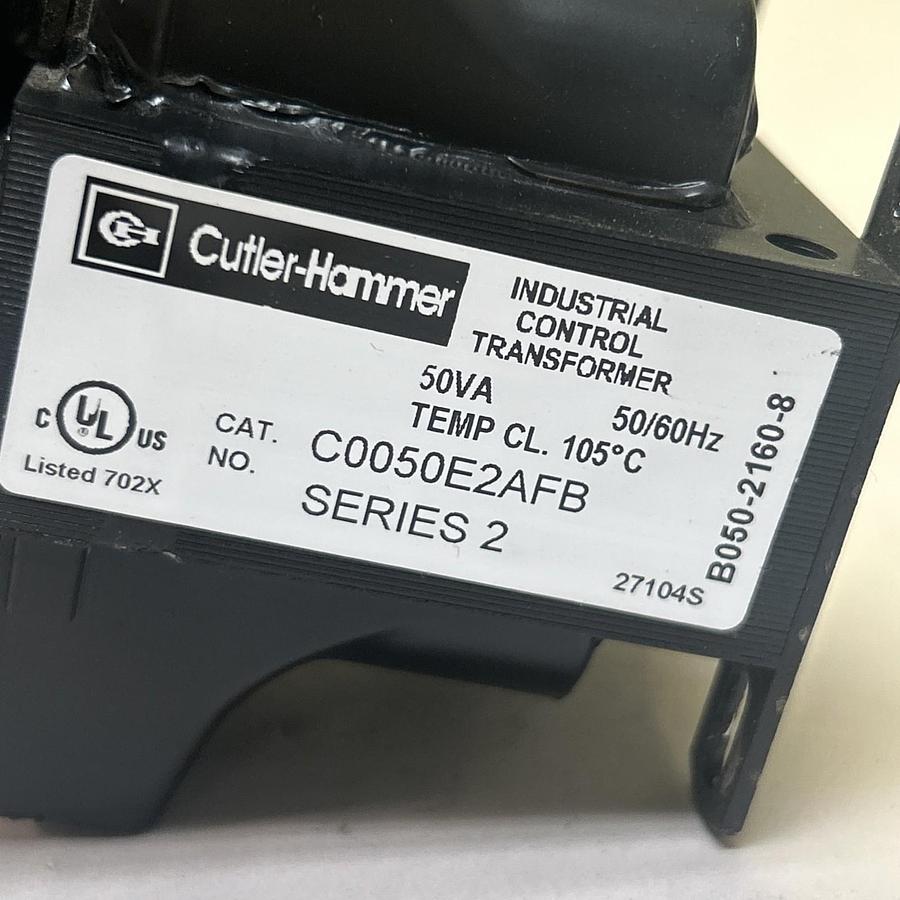 Used CUTLER-HAMMER,C0050E2AFB,INDUSTRIAL CONTROL TRANSFORMER 50VA