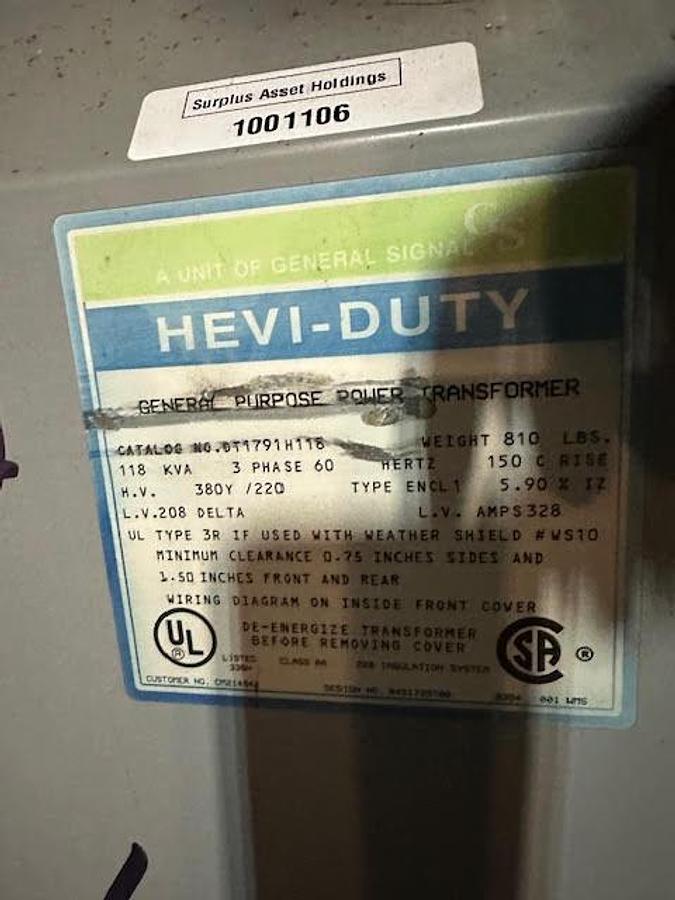 Used Hevi-Duty 18