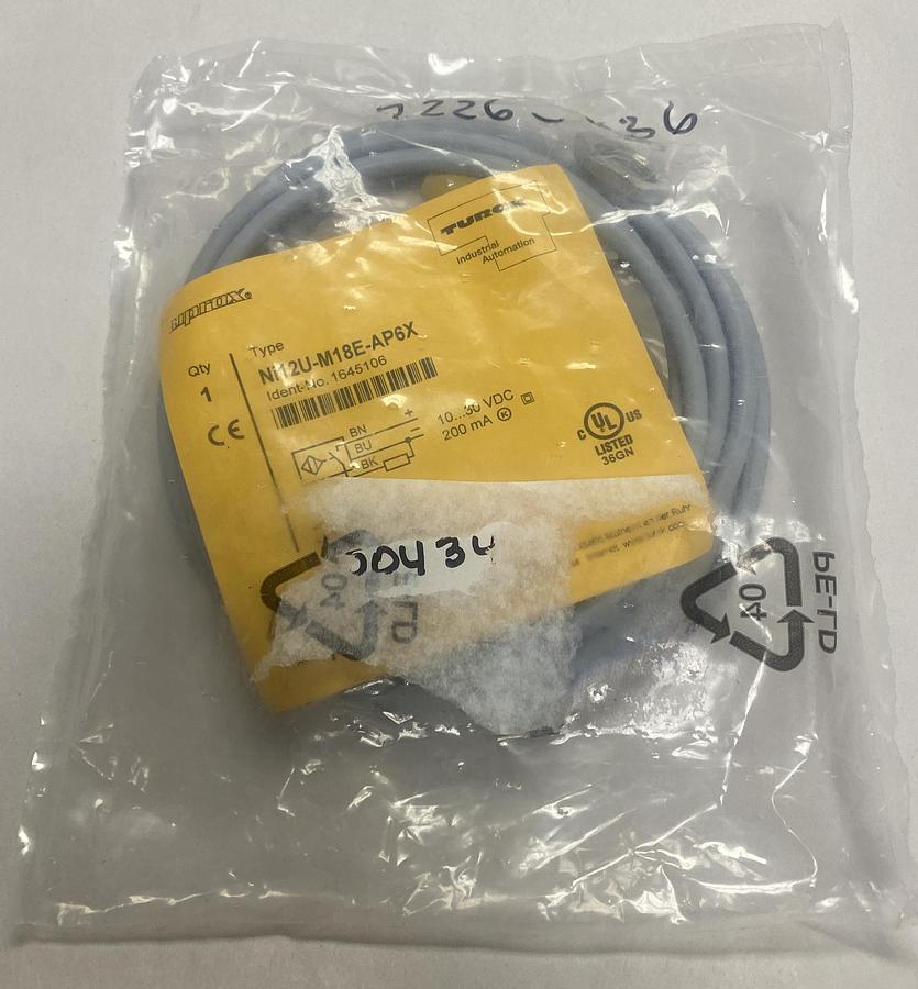 Used TURCK,NI12U-M18E-AP6X,INDUCTIVE SENSOR NEW
