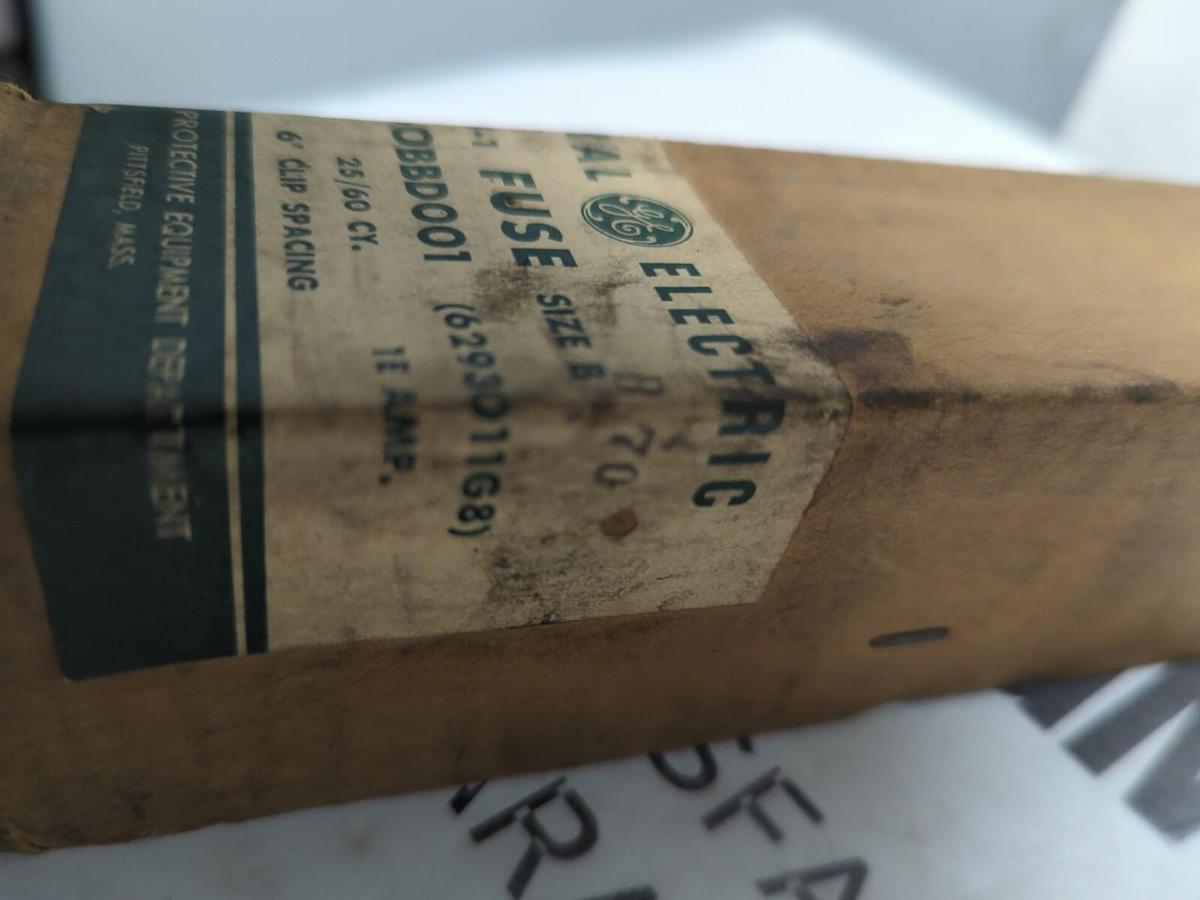 GENERAL ELECTRIC,9F60BBD001,TYPE EJ-1 FUSE SIZE B 1E AMP NOS