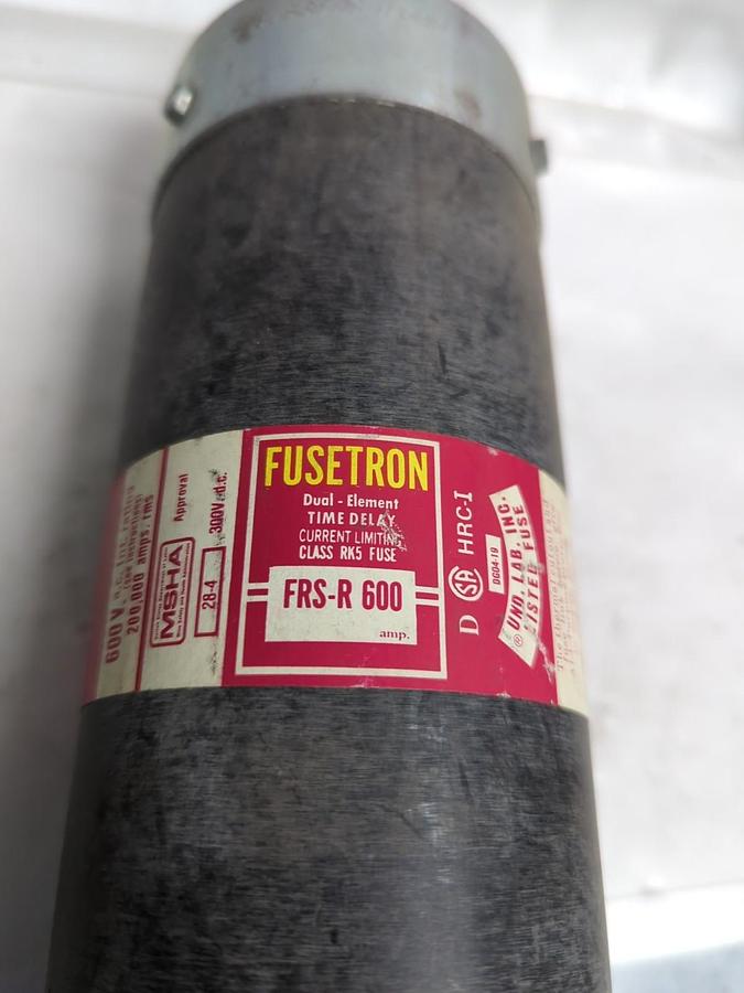 Used COOPER BUSSMANN,FRS-R-600,FUSETRON 600 AMP FUSE PRE-OWNED