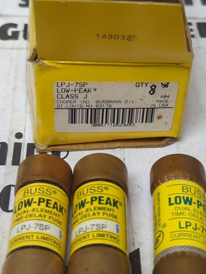 COOPER BUSSMANN,LPJ-7SP,LOW-PEAK FUSES BOX OF 8 NOS