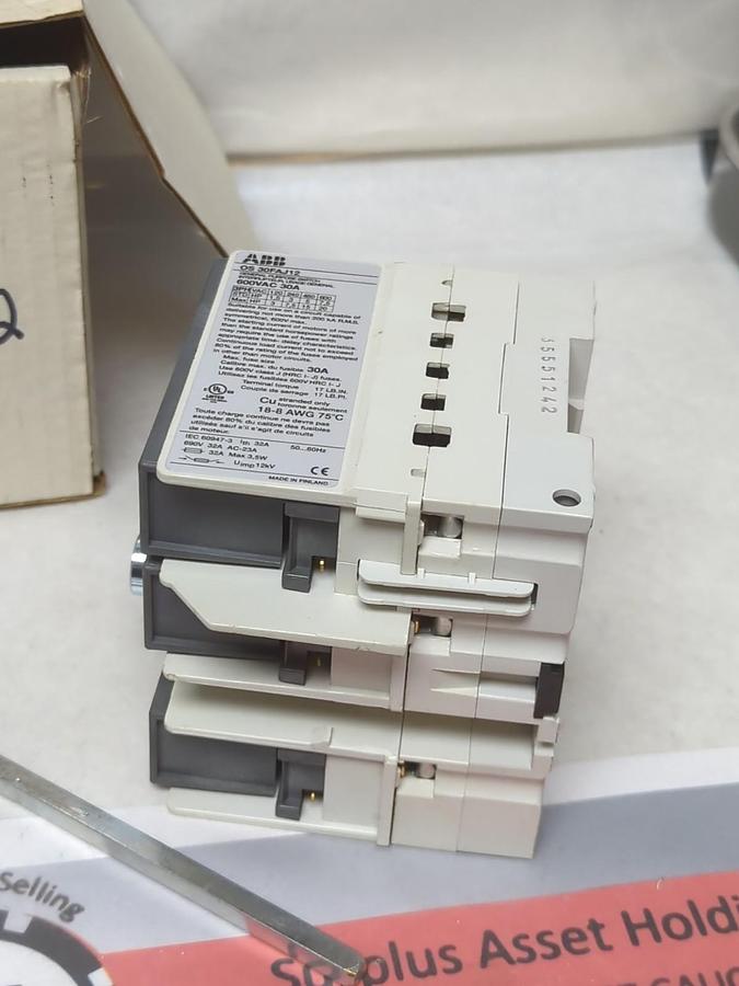 Used ABB,0S 30FAJ12,GENERAL PURPOSE SWITCH INTERRUPTEUR 600VAC 30A PRE-OWNED
