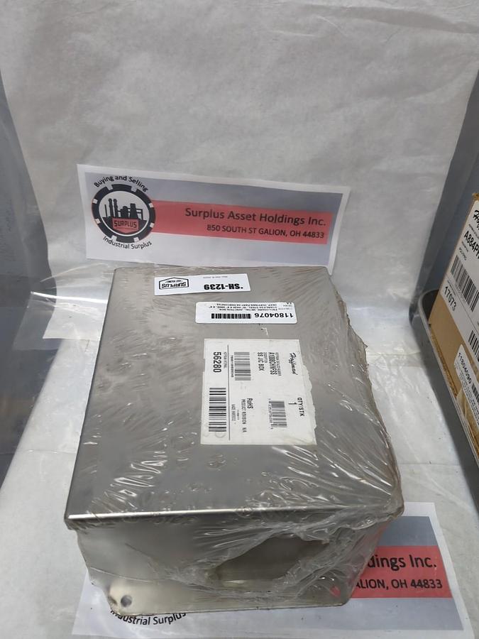 HOFFMAN,A1008CHNFSS,STAINLESS STEEL JUNCTION BOX 56280 10HX8WX4D INCH NOS