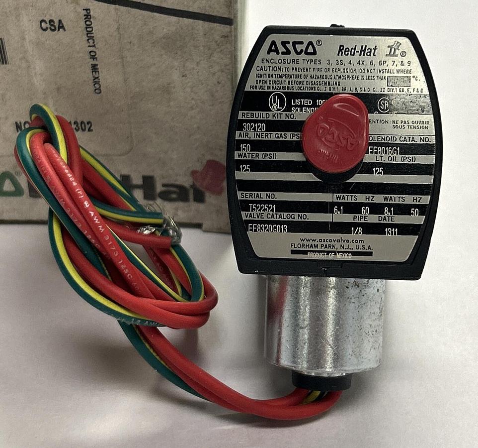 ASCO,EF8320G013,125PSI 1/8  120/60 110/50 NOS