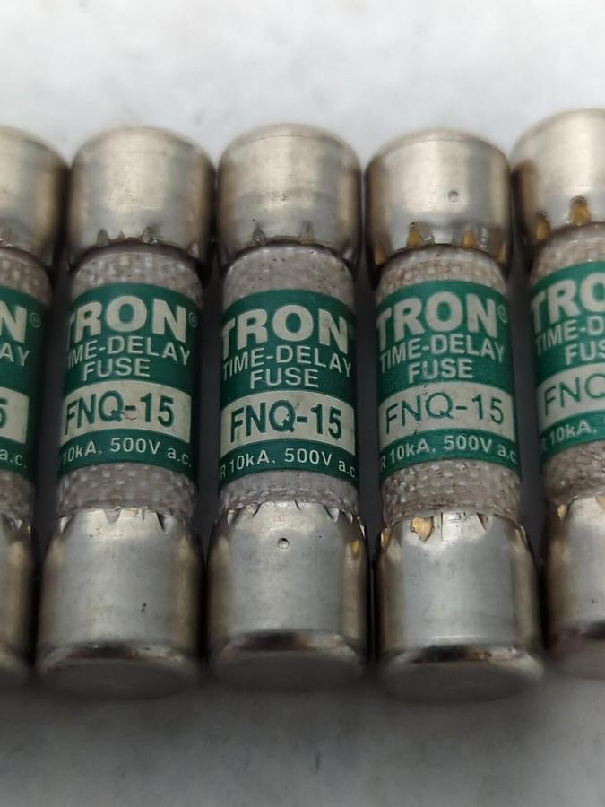 COOPER BUSSMANN,FNQ-15,TRON 15 AMP FUSE LOT OF 7 NOS