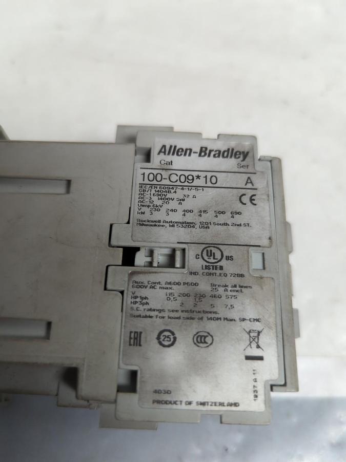 Used ALLEN BRADLEY,100-C09*10,CONTACTOR PRE-OWNED