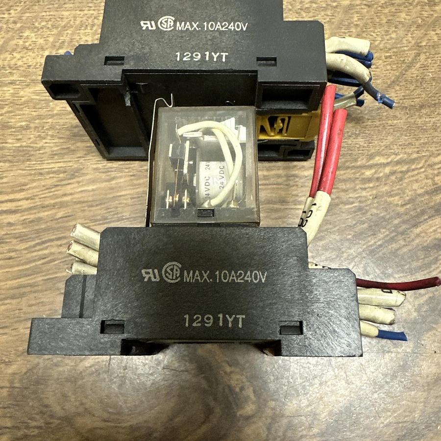 Used Omron,LY4N,24VDC Relay w/1291YT Base  LOT of 2