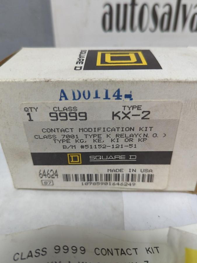 SQUARE D,64624,TYPE KX-2 CONTACT KIT NOS