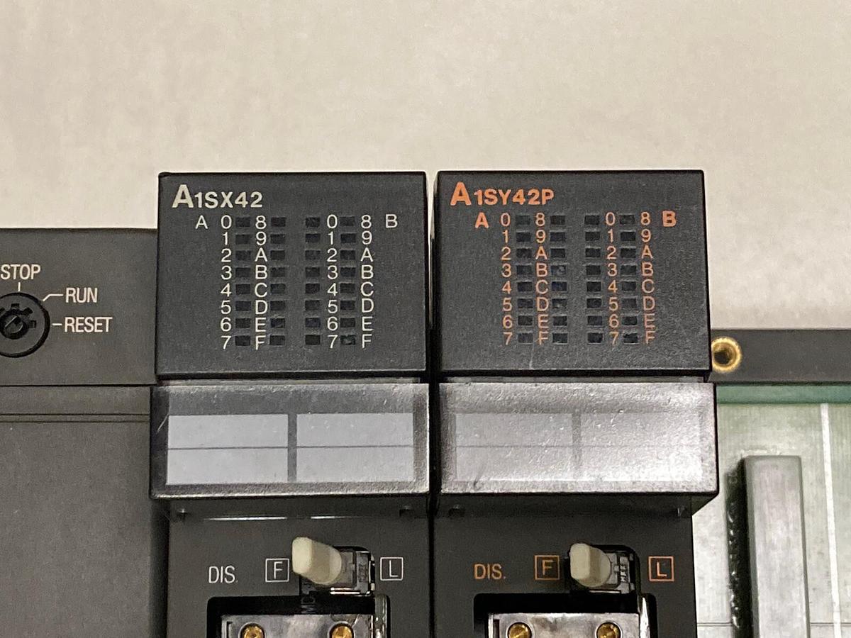 Used Mitsubishi,A1SJHCPU,Rack with A1SX42 & A1SY41 Modules