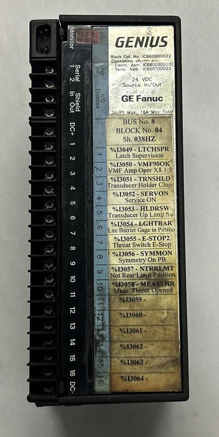 Used GE FANUC,IC660BBD022,GENIUS BLOCK I/O MODULE