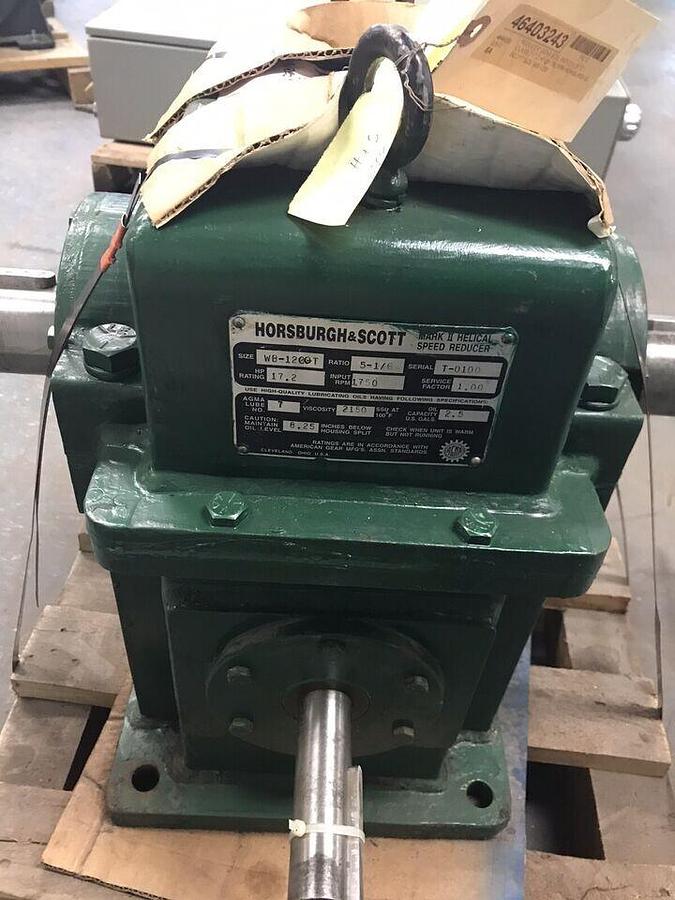 Used Horsburgh & Scott,W-B1200T,Worm Gear Speed Reducer Ratio 5-1/6