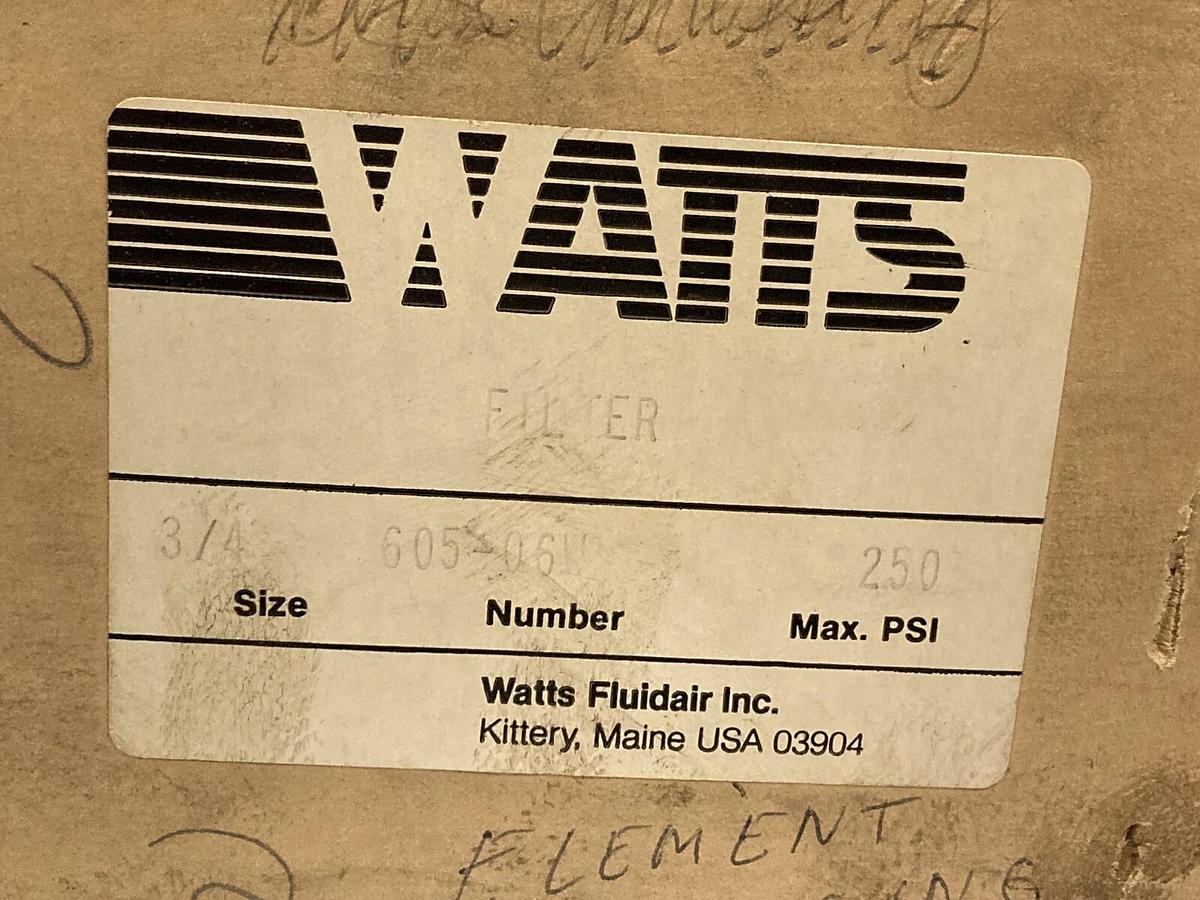 Used Watts,605-06W,Pneumatic Lubricator 3/4 INCH Npt 250 PSI