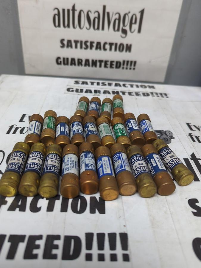 COOPER BUSSMANN,NON-15,ONE-TIME 15 AMP FUSES LOT OF 23 NOS