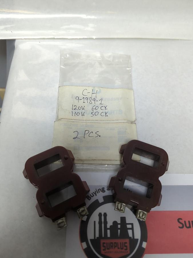Used CUTLER-HAMMER,9-1989-2,COIL 120V 60CY 110V 50CY LOT OF 2 PRE-OWNED