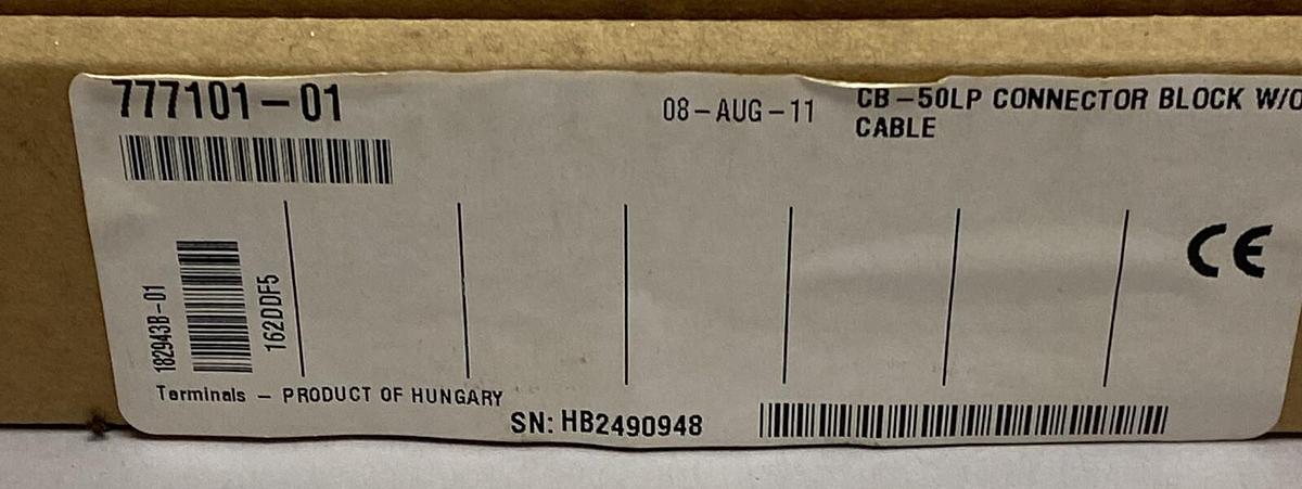 NATIONAL INSTRUMENTS,777101-01, TERMINALBLOCK CONNECTOR NEW