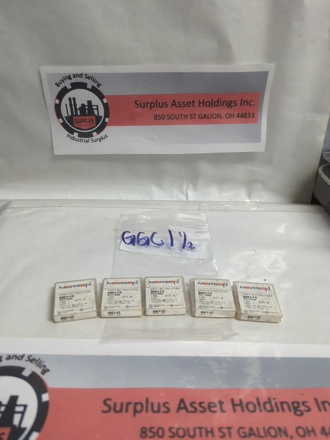 MERSEN,GGC-1-1/2,FAST ACTING 1-1/2 AMP FUSE LOT OF 25 NOS