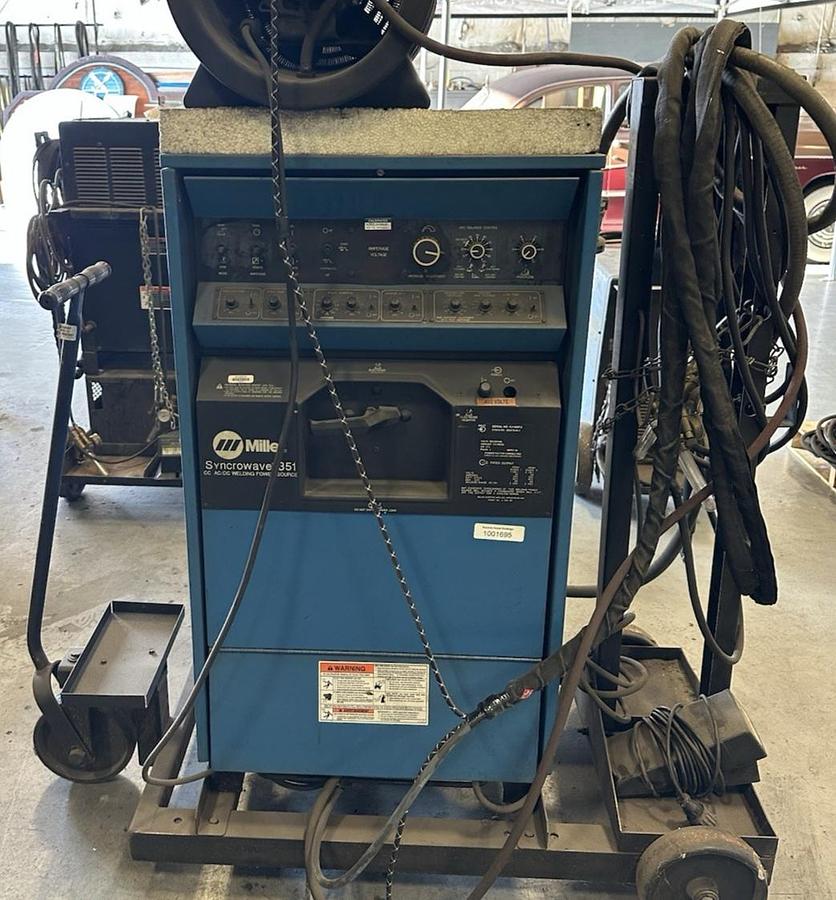 Used Miller,Syncrowave 351,350 Amp Portable Tig Welder w/Coolmate 4 Chiller 1PH