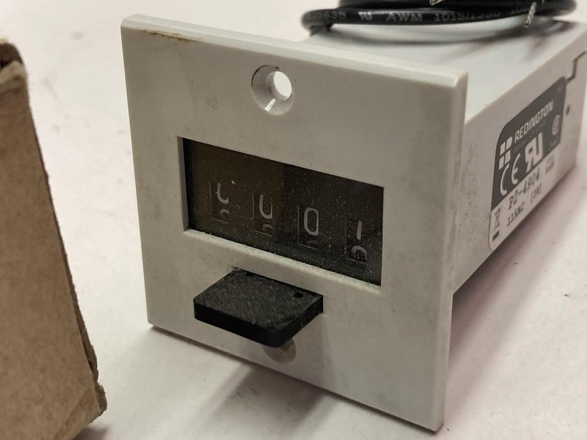Redington,P2-4906,Trumeter Electromechanical Counter 4-Digit 115AC