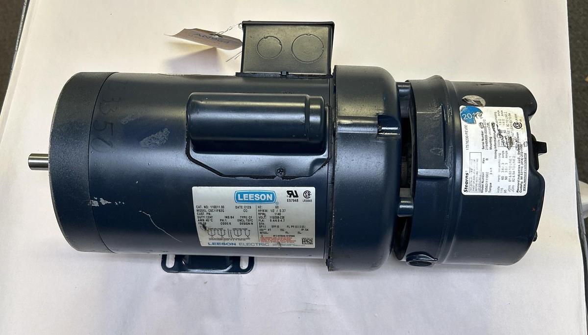 LEESON,110011.00,BRAKE MOTOR 1/2HP 1140RPM 115/208-230V 1PH 56 FRAME
