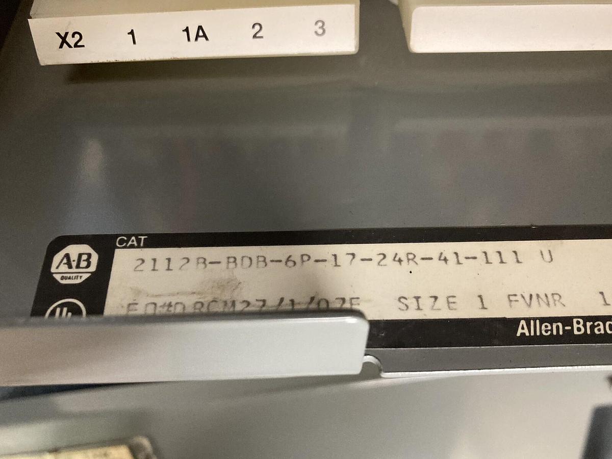 Used Allen-Bradley,2100 2112B,Size 1  Fused MCC 12 INCH Starter Feeder Bucket