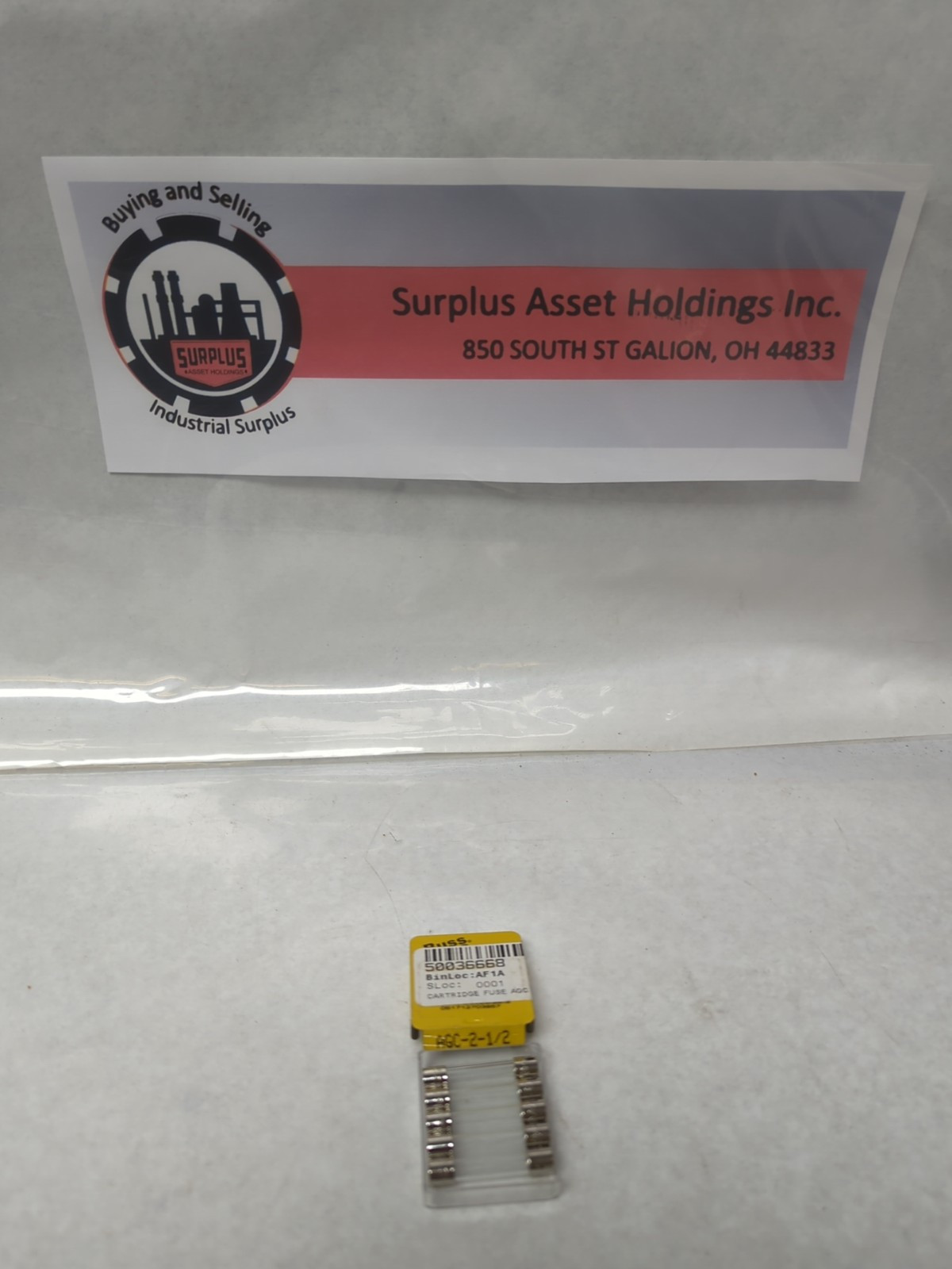 COOPER BUSSMANN,AGC-2-1/2,FAST ACTING 2-1/2 AMP FUSE PACK OF 5 NOS