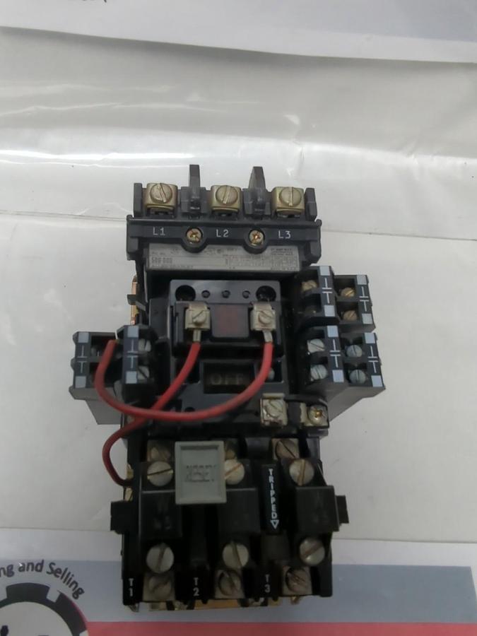 Used ALLEN BRADLEY,509-B0D,MOTOR STARTER SIZE 1 SER B 27 AMP PRE-OWNED