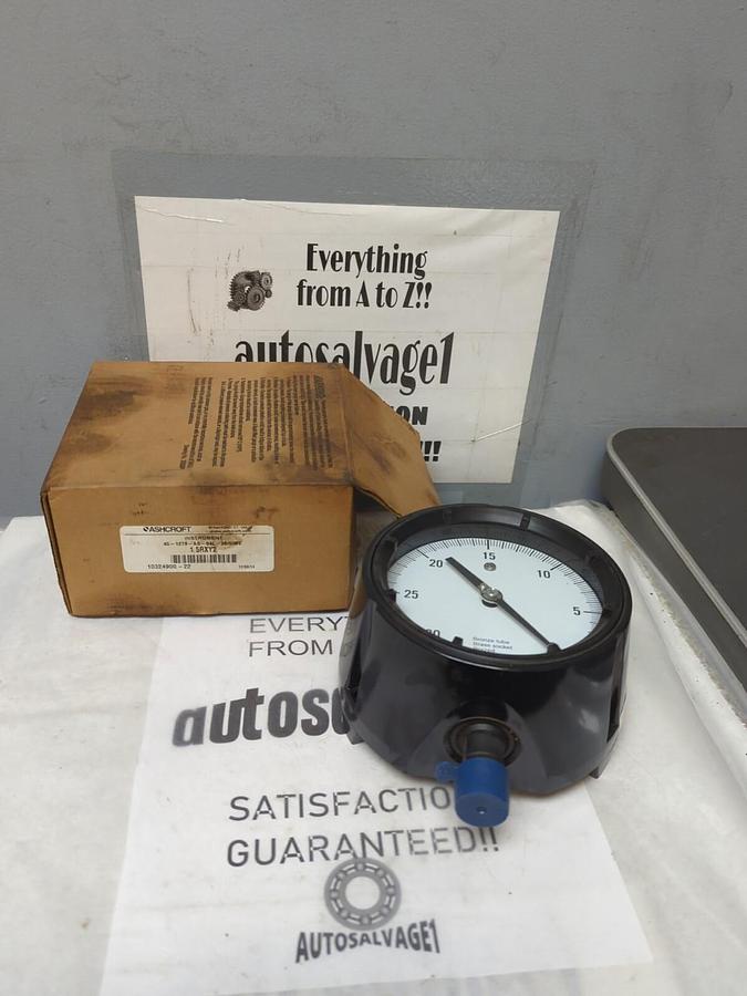 ASHCROFT,45-1279-AS-04L-30/01MV,GAUGE 0-30PSI 1/2 INCH NSMP NOS