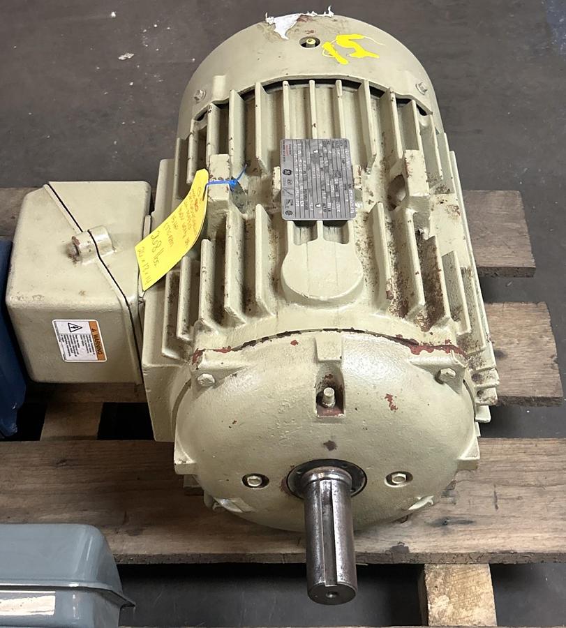 Used GE,M9913,SEVERE DUTY AC MOTOR 15HP 460V 1770RPM 3PH 254T FRAME