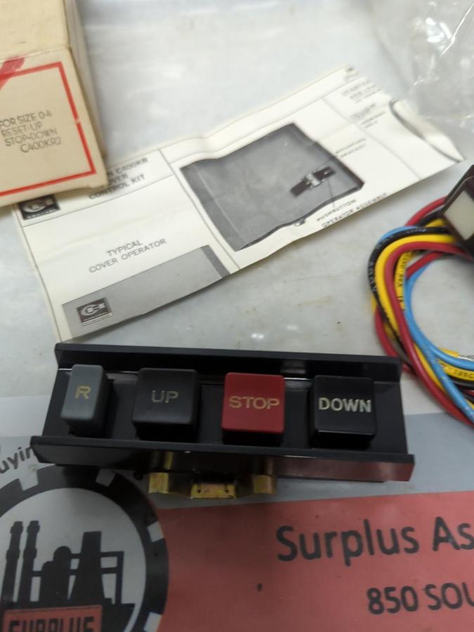 CUTLER HAMMER,C400KR2,RESET-UP-STOP-DOWN PUSH BUTTON NOS