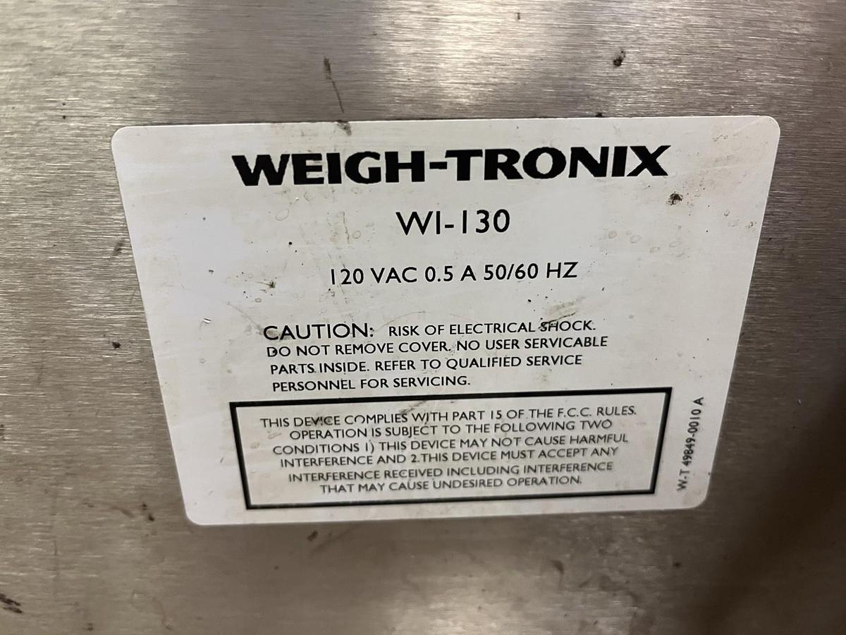 Used WEIGH-TRONIX,WI-130,WEIGHT SCALE DISPLAY