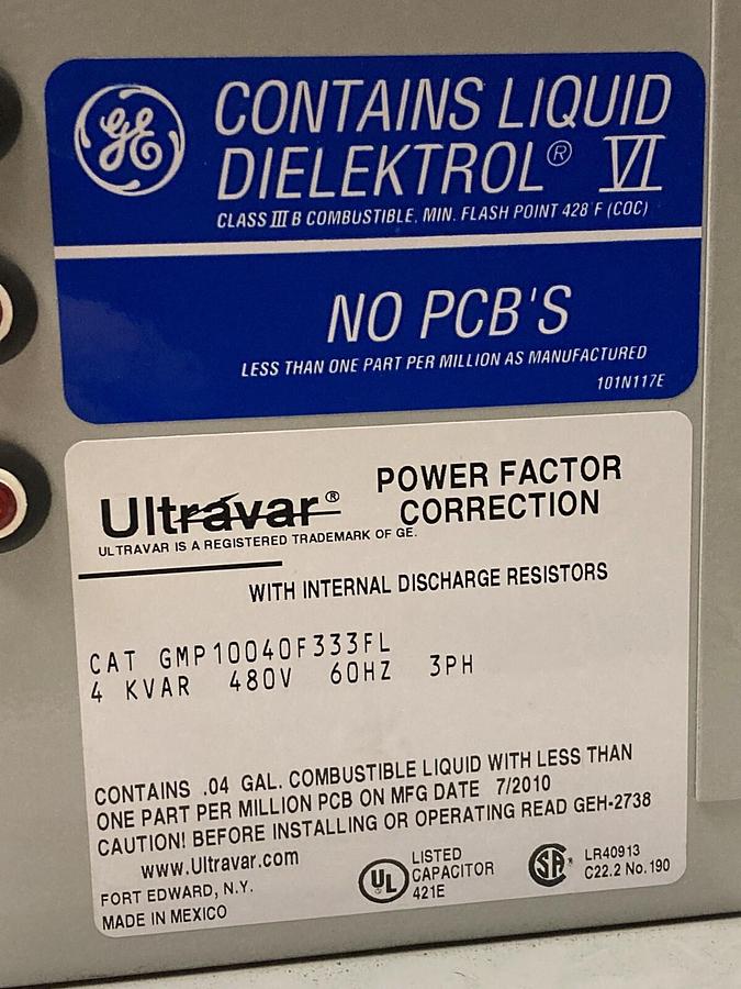 Ultravar GE,GMP10040F333FL,Power Factor Correction