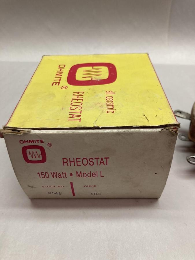 Used Ohmite,0541-500,Rheostat 500 Ohms