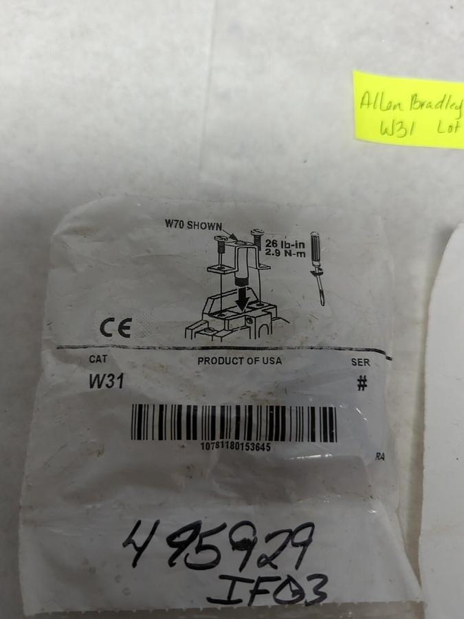 ALLEN BRADLEY,W31,OVERLOAD RELAY HEATER ELEMENT LOT OF 2 NEW